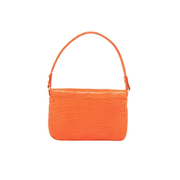 Maria Oliver Luisa Purse Shoulder Bag Womens Orange Crocodile Leather Clutch - Picture 2 of 15